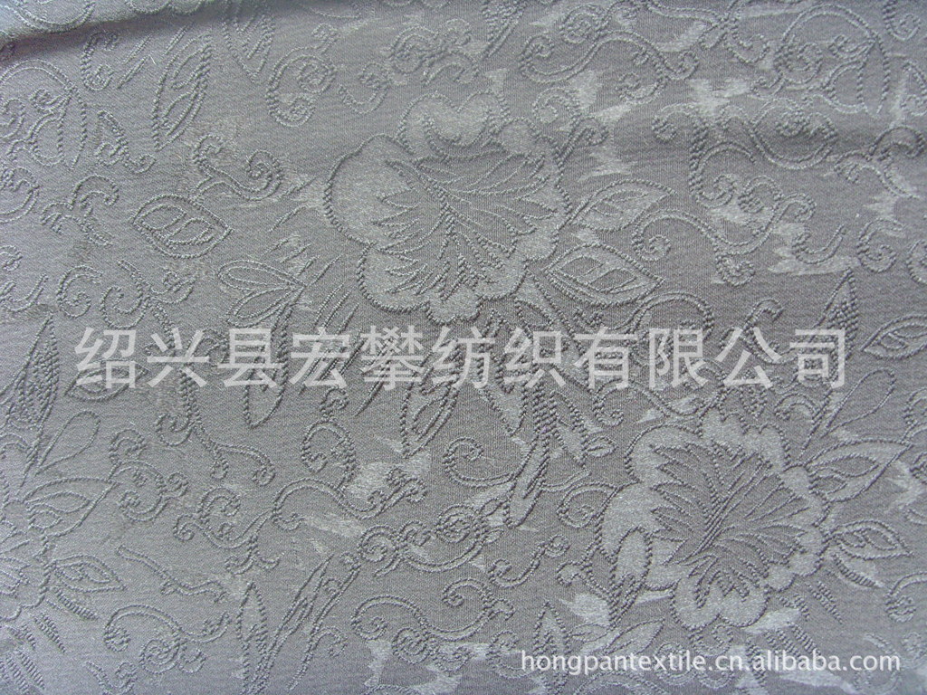 提花工厂供应全涤弹力色丁贡缎大提花布