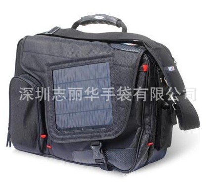生产4W 太阳能电脑包 可充手机电 太阳能充电公文包 工具包厂家