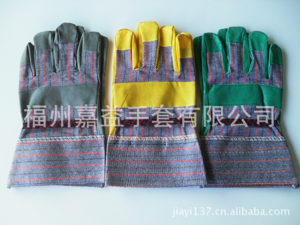 pvc黄.绿.灰.胶布手套