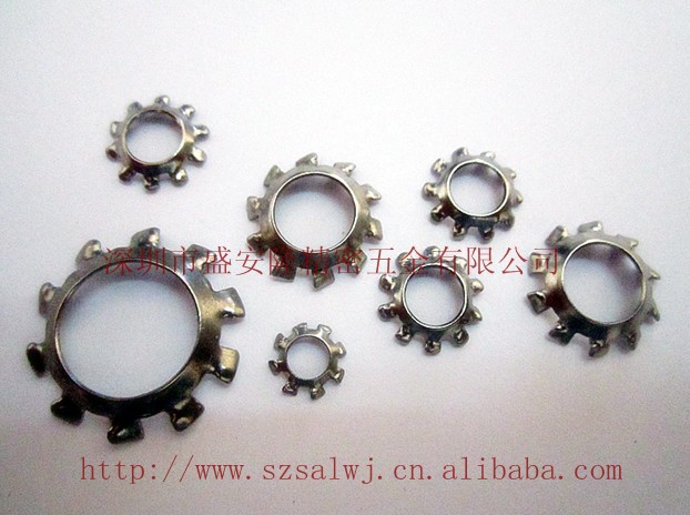 供应DIN6797V不锈钢304材质锥形外齿垫圈，规格齐全，深圳厂家