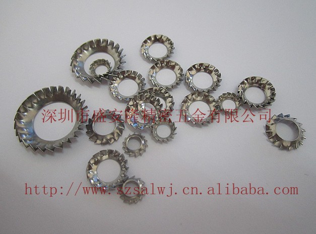 供应DIN6798V不锈钢锥形锯齿锁紧垫圈M3，锥形锯齿介子