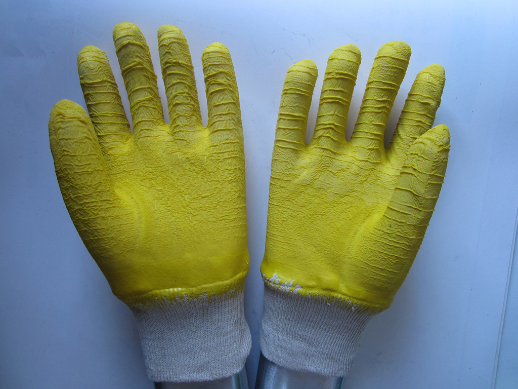 绒布皱纹全浸浸胶手套（优） (3)