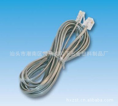 透明2C纯铜电话线直线 扁形室内电话线 纯铜电话线 二芯电话线