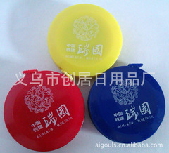 T manufacturer colorful round plastic tape measure/soft ruler/measuring tape/automatic shrinking ruler 1.5m small gift with customized LOGO