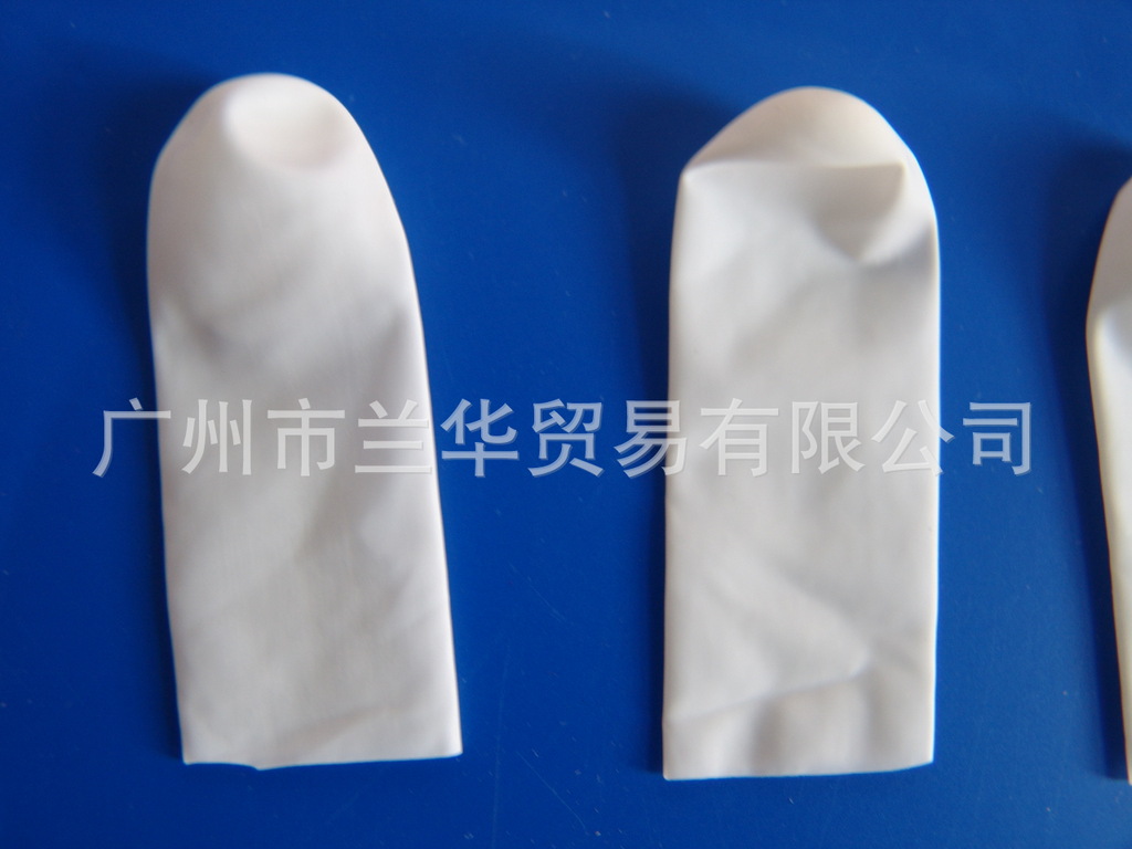 供应白色净化天然橡胶指套 无粉无尘 卷边 适用于电子行业 半导体
