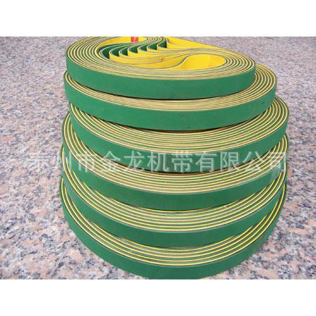 The Sheet-Based Belt Manufacturer Supplies Rubber Sheet-Based Belts with a Width of 410mm, Double-Sided Yellow-Green Circular Leather Timing Belts