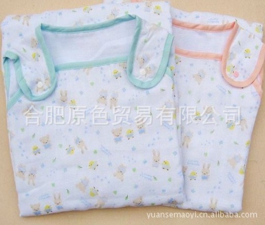 undefined6 Gauze Sleeping bag Sleeping bag Sleeping bag Nishimatsu house baby Vest type air conditioner Sleeping bag children Sleeping bag 77cmundefined