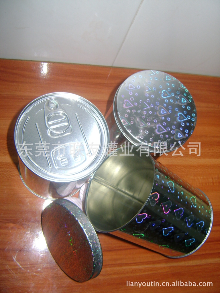 209#、211#、300#、307#、401#镭射印花马口铁制铝易拉盖圆形铁罐
