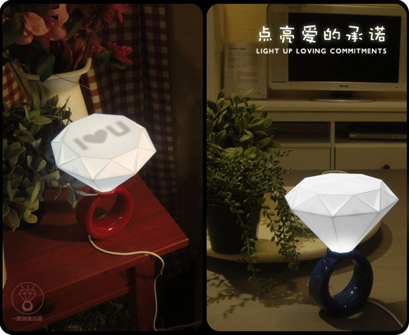 Factory direct couple gift ring lamp romantic gift ring ring lamp Nightlight, random style10