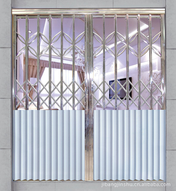 供应304加厚推拉闸门 不锈钢拉闸门伸缩折叠门厂家定制入户拉闸门-阿里巴巴