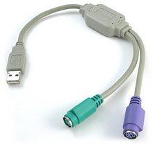 批发USB to PS/2 USB转PS/2 PS2转USB一分二转接线 转换线