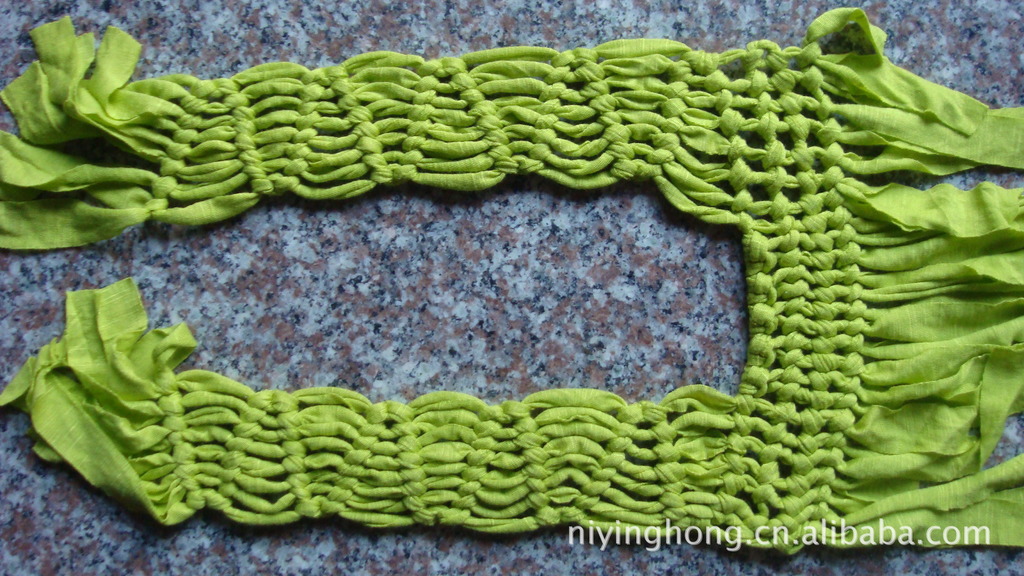 供应手工编织针织棉线编织服装胸花配饰饰品衣领