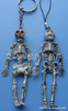 Antique human skeleton PVC, plastic keychain, halloween