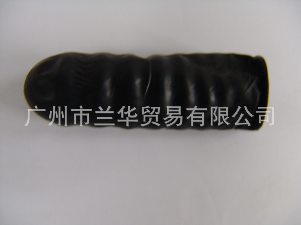 中号 天然橡胶 黑色防静电手指套 卷口 适用于激光、微电子行业