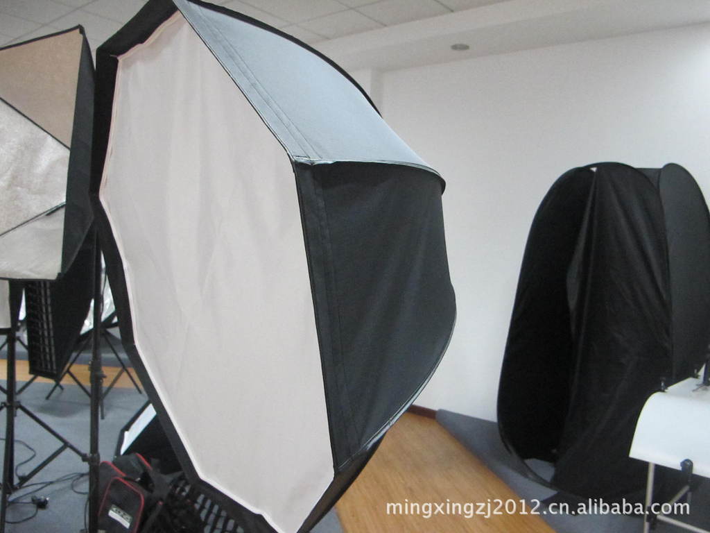 明星牌新型伞式闪光灯柔光箱带网格