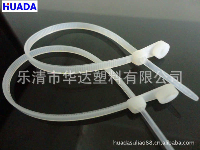 华达厂家出售塑料圆孔尼龙扎带束线带 白色扎带（3.5）4*150捆扎