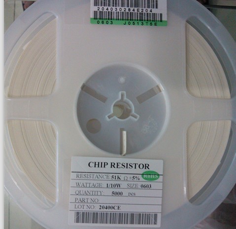 0603J0513T5E 51k ohm 5% 0.1w 0603 ROYALOHM SMD 原装现货