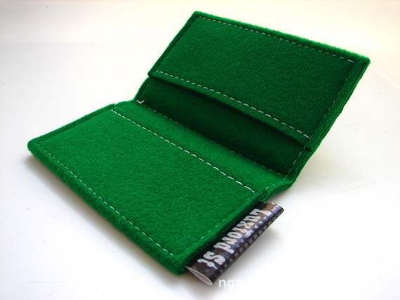 Card Wallet in Green Recycled