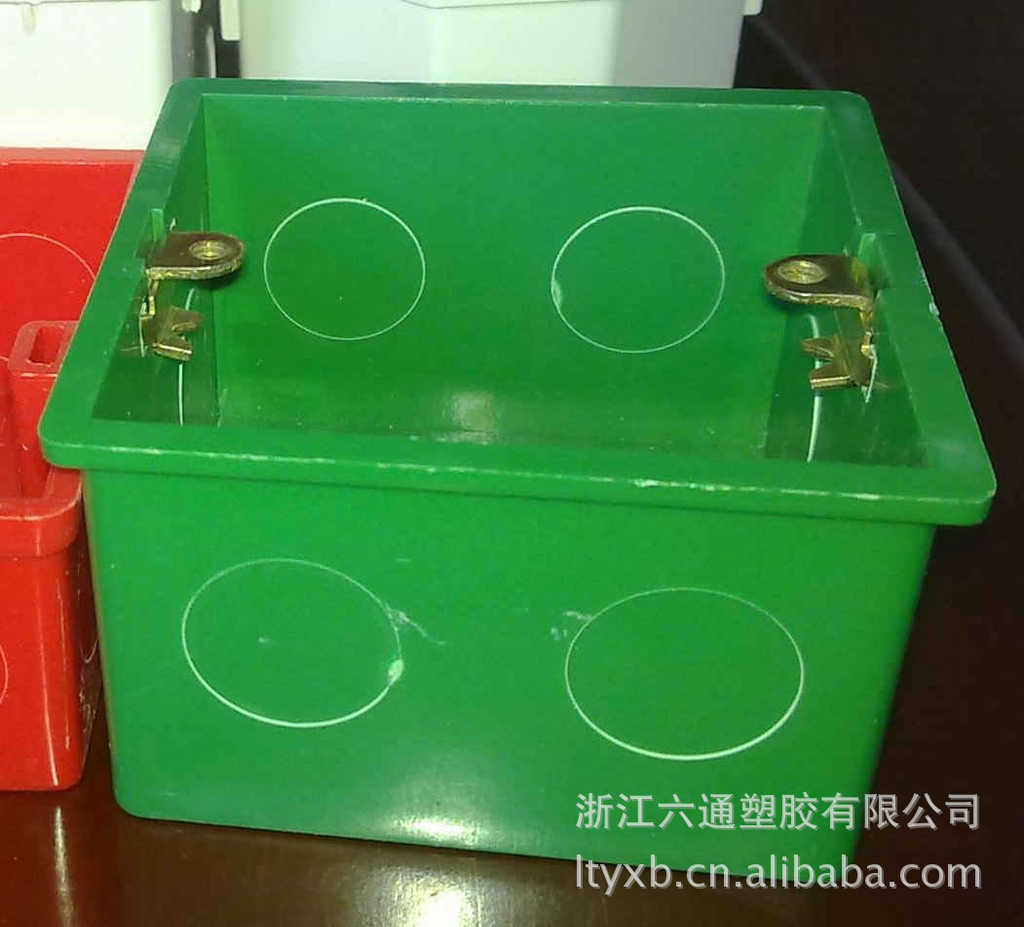 供应彩色绿色86型接线盒(86型开关盒,底盒,暗盒)