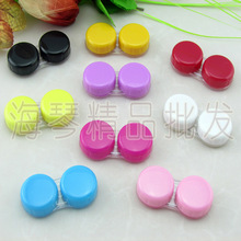 货源稳定光面隐形眼镜盒双联盒伴侣盒美瞳护理盒DIY配件多样收纳