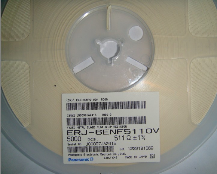ERJ-6ENF5110V 0805 511R 1% 松下电阻 原装现货
