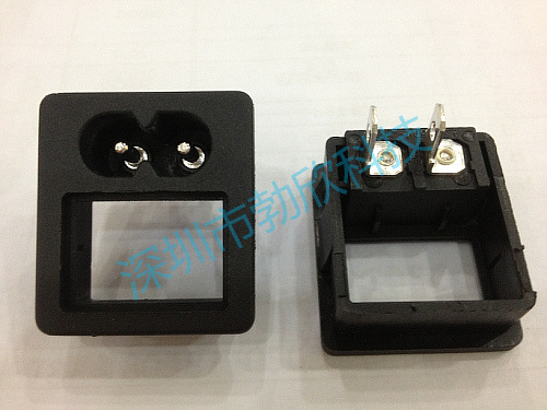 供应AC电源插座 八字插座 带开关 8字座BX-005 八字配船形开关