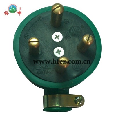 Huafeng Electric Appliance Meifeng Plug rubber waterproof Plug HF722 Phase four-wire plug 32A Round plug
