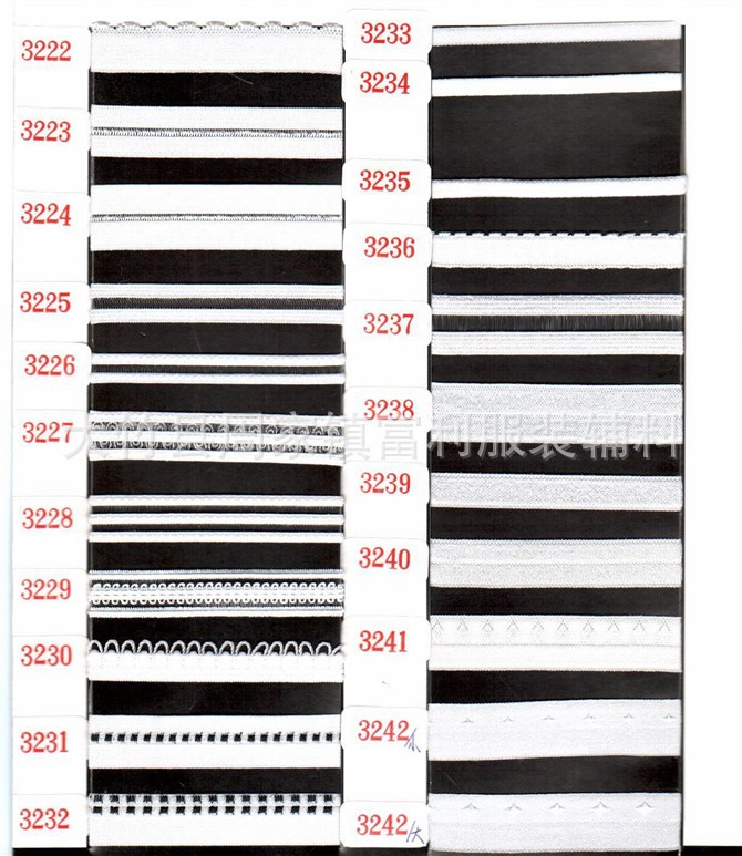 橡筋花边内衣内裤花边松紧带弹力牙边织带服装辅料DIY白色松紧带