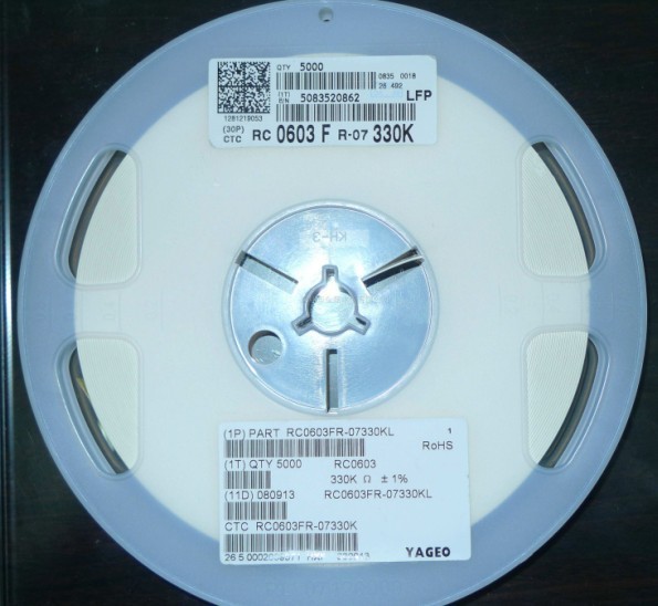 RC0603FR-07330KL 贴片电阻 0603 330K 1% 国巨 原装现货