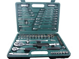 78件套汽修工具棘轮扳手组合套筒工具组套套装五金工具批发 小额
