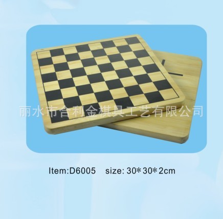 Factory direct portable folding hot stamping bamboo wooden chessboard chess metal chess set backgammon