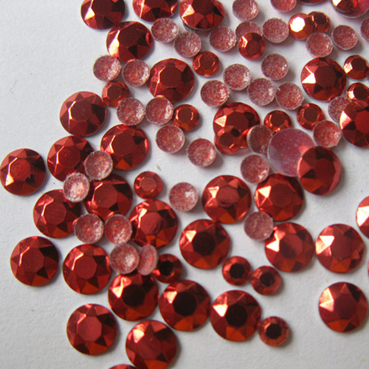 正品韩国进口铝八角片 5mm大红色16个切面八角片 童装环保铝烫片