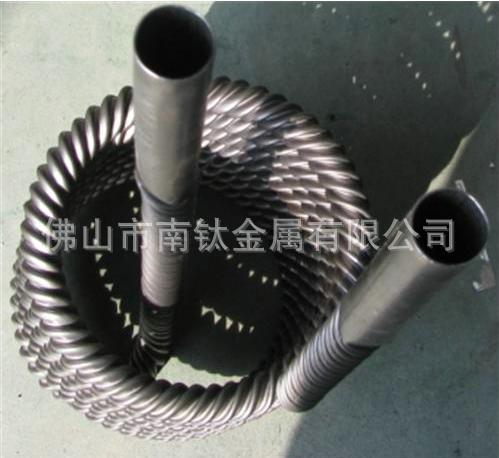 专业高效钛螺纹管钛换热器