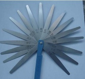 晶花塞尺100B 17片 0.02-1.00mm 厚溥规 插卡装