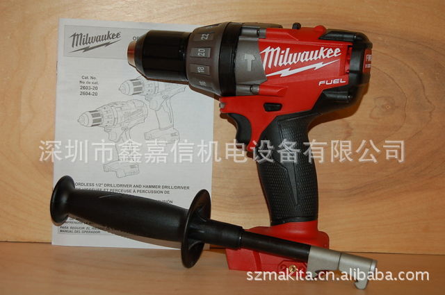 现货批发美国米沃奇充电式无碳刷冲击电钻2604-20
