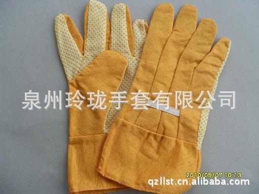 推荐LL23吸湿性好手感舒适棉点塑花园手套