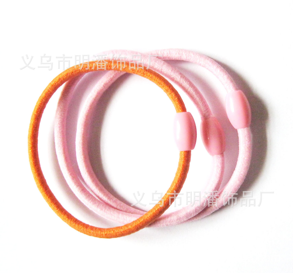 供应MP12068款环保粘胶皮筋发束高弹丝无金属扣无马仔橡筋头绳