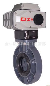 供应电动塑胶蝶阀/电动PVC蝶阀/弱酸碱耐腐蚀塑料电动PVC蝶阀100