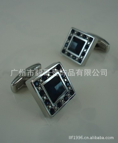 新款锆石袖扣，衬衫袖扣，百搭英伦袖扣，AC6001-2不锈钢袖扣