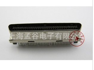 孟莱司特SCSI接插件 VHDCI68 V68插板公座夹板式 180度直插 小68