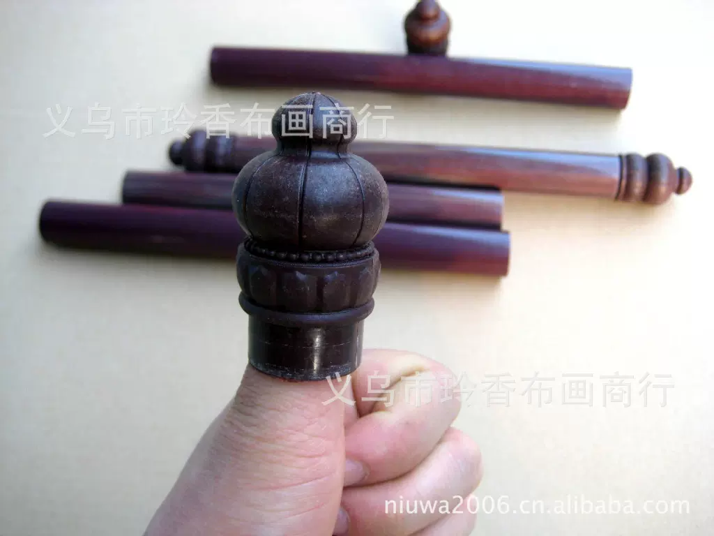厂家直销25毫米杆子水写布挂轴配件 水写布葫芦帽子锦轴练字