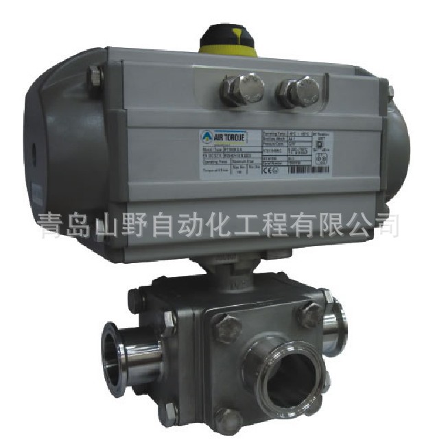 气动卫生级三通卡套球阀/气动卫生级球阀