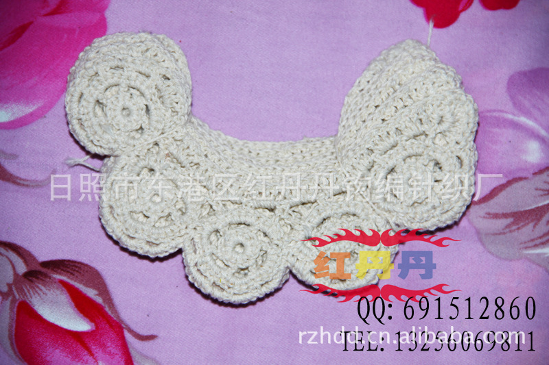 供应手钩花边，棉线花边，钩针领边，手工服装辅料花边。HB-122