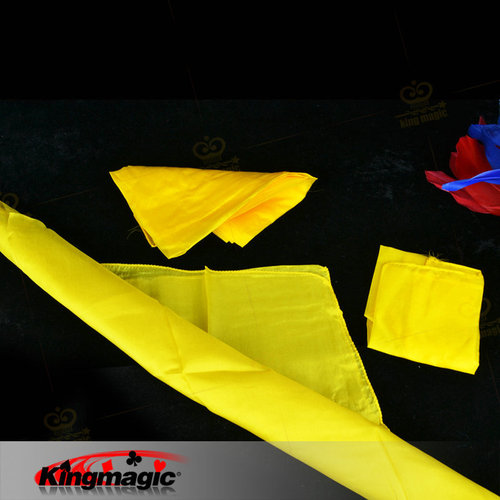 G0775 Magic silk scarf (45*45cm) red, white, black, blue, yellow and green King Magic magic props
