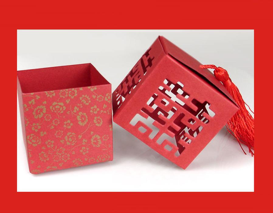 生产厂家大量优惠订做天地盖|白卡纸|红色喜糖盒