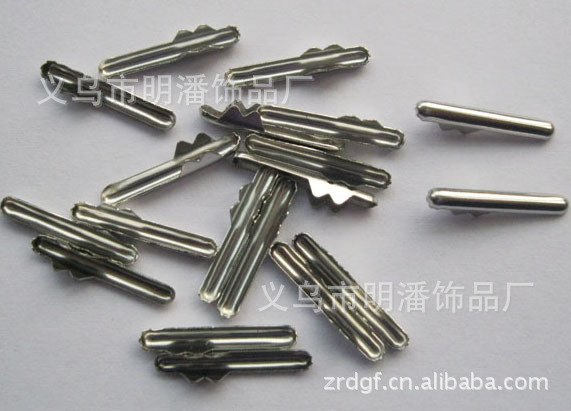 厂家直供小线扣包2MM绳子不锈钢尾夹 绳头倒刺卡扣 半包头尾夹