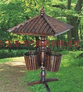 供应户外实木防腐木垃圾箱环保桶 环保桶价格