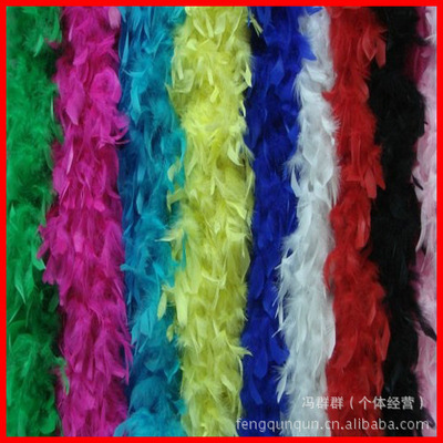 火鸡毛围巾 节日用品 羽毛条 舞台演出道具 服装辅料 婚庆羽毛|ms