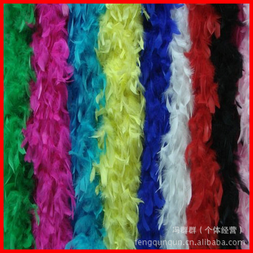 火鸡毛围巾 节日用品 羽毛条 舞台演出道具 服装辅料 婚庆羽毛|ms