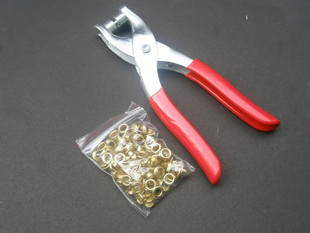 打孔钳工具 鸡眼钳 鞋眼钳 皮带扣 鞋扣 压扣钳 送50扣|ms